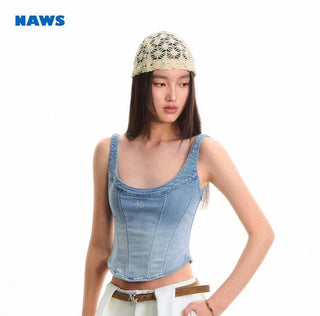 [NAWS] denim fishtail vest