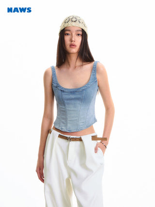 [NAWS] denim fishtail vest