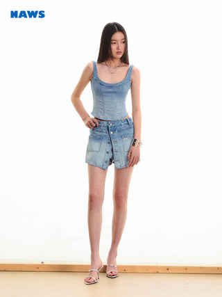 [NAWS] denim fishtail vest