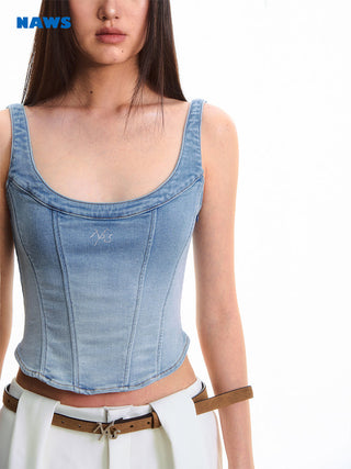 [NAWS] denim fishtail vest