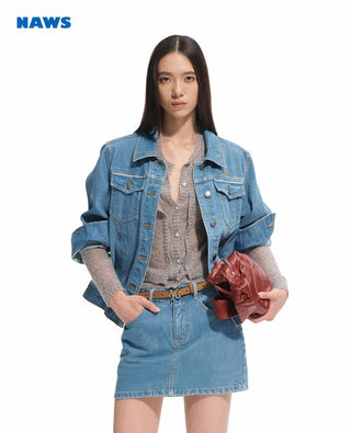 [NAWS] denim stand collar