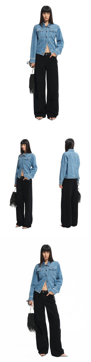 [NAWS] denim stand collar