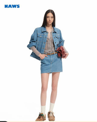 [NAWS] denim stand collar