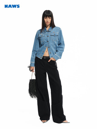 [NAWS] denim stand collar