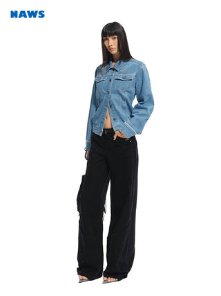 [NAWS] denim stand collar