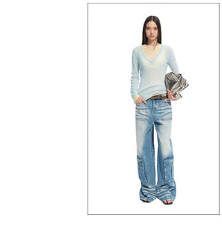 [NAWS] washed wide overalls