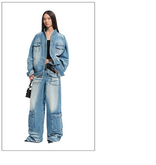 [NAWS] washed wide overalls