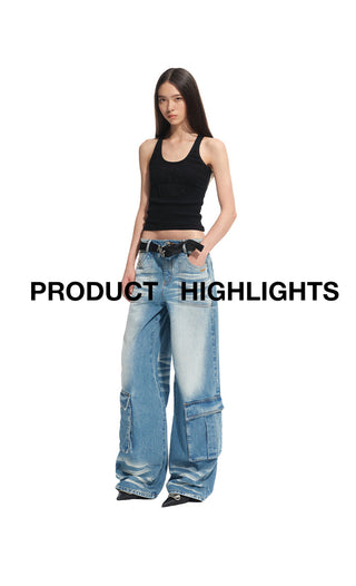 [NAWS] washed wide overalls