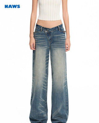 [NAWS] washed wide jeans