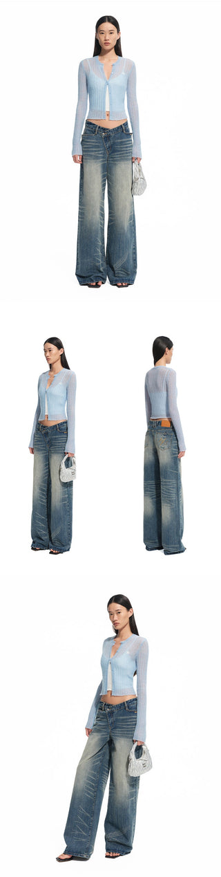 [NAWS] washed wide jeans