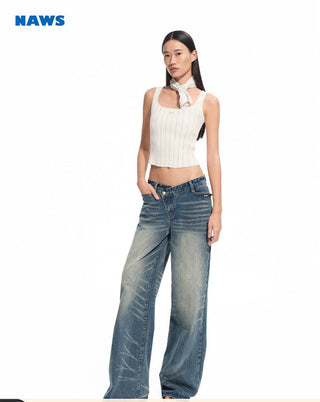 [NAWS] washed wide jeans