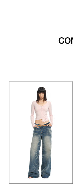 [NAWS] washed wide jeans