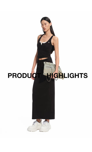 [NAWS] contrast hollow dress