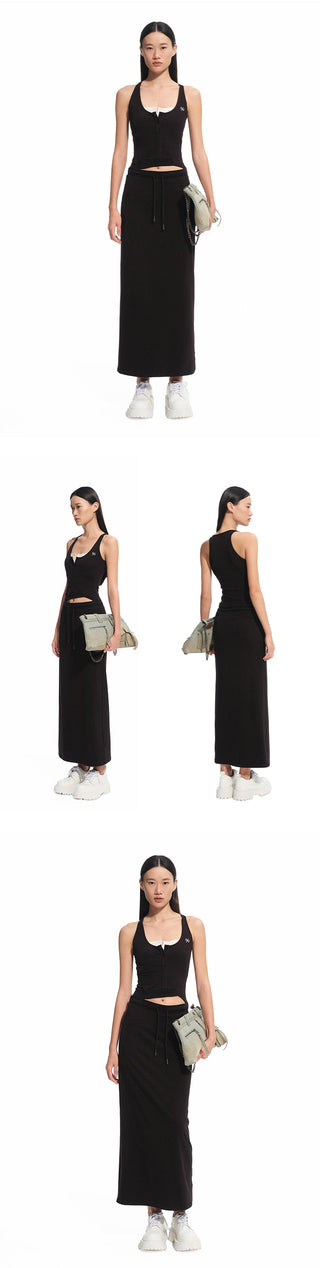 [NAWS] contrast hollow dress