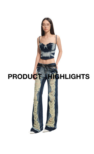 [NAWS] denim flower braces