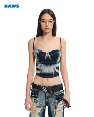 [NAWS] denim flower braces