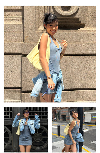 [NAWS] denim halter dress