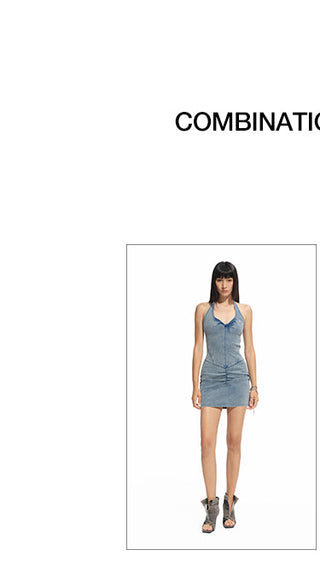 [NAWS] denim halter dress