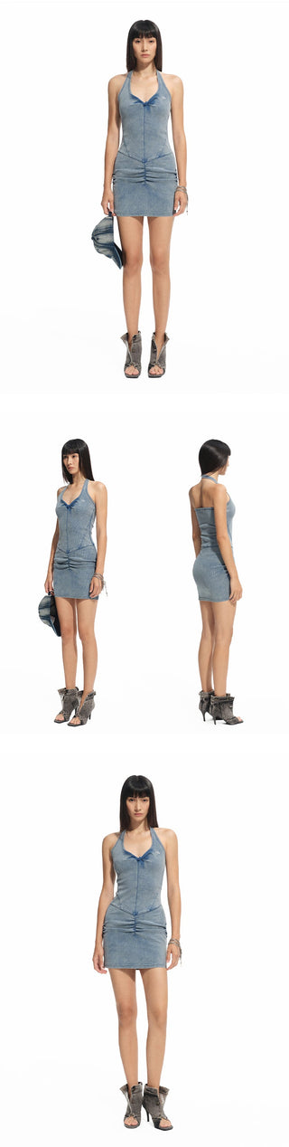 [NAWS] denim halter dress
