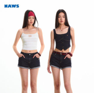[NAWS] bright denim shorts