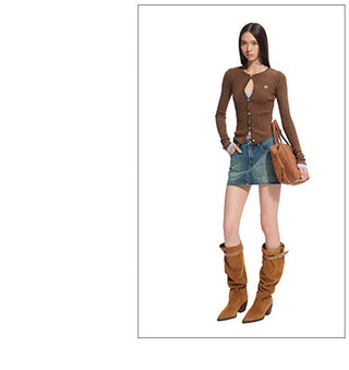 [NAWS] patchwork knit cardigan