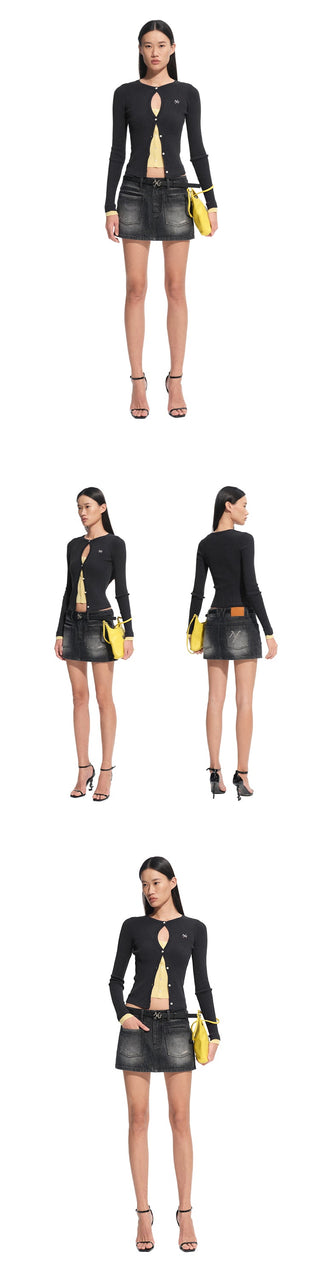 [NAWS] patchwork knit cardigan