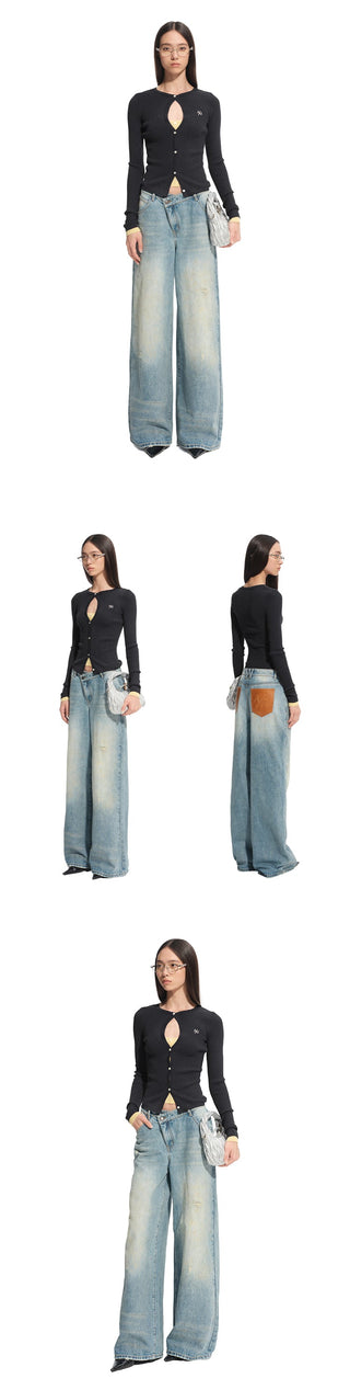 [NAWS] patchwork knit cardigan