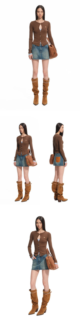 [NAWS] patchwork knit cardigan