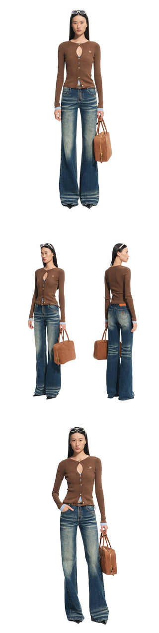 [NAWS] patchwork knit cardigan