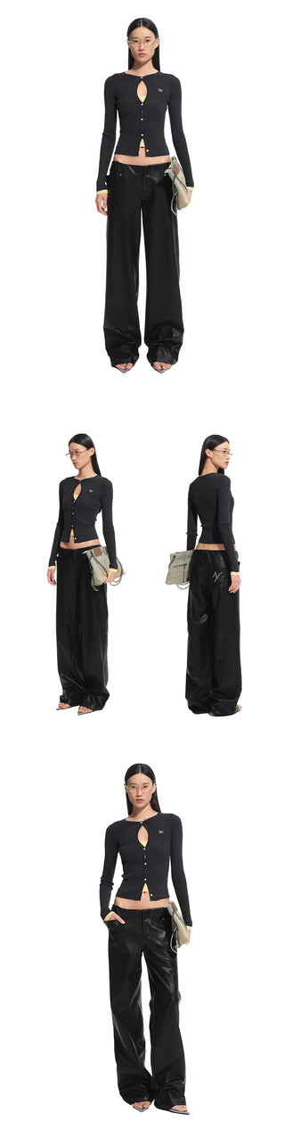 [NAWS] patchwork knit cardigan