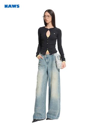 [NAWS] patchwork knit cardigan