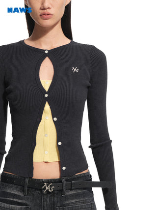 [NAWS] patchwork knit cardigan