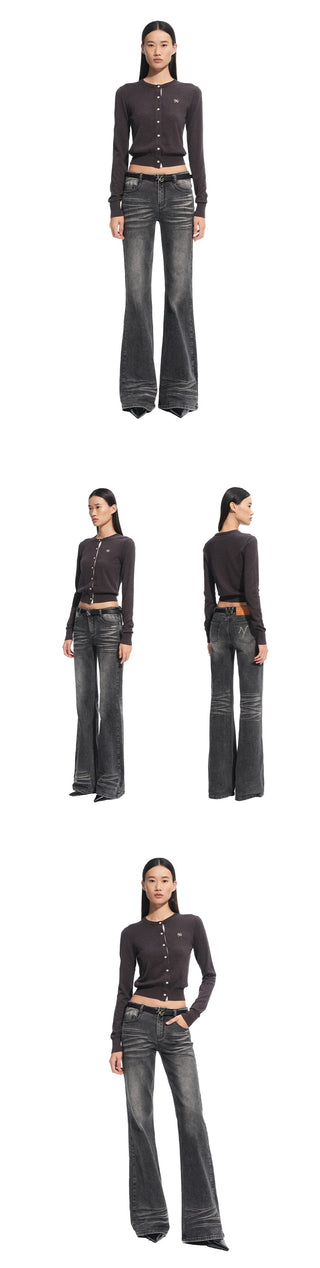 [NAWS] striped knit cardigan