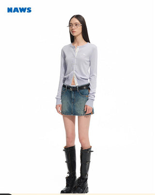 [NAWS] striped knit cardigan