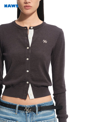 [NAWS] striped knit cardigan