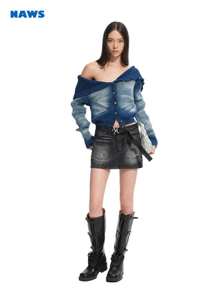 [NAWS] denim long coat