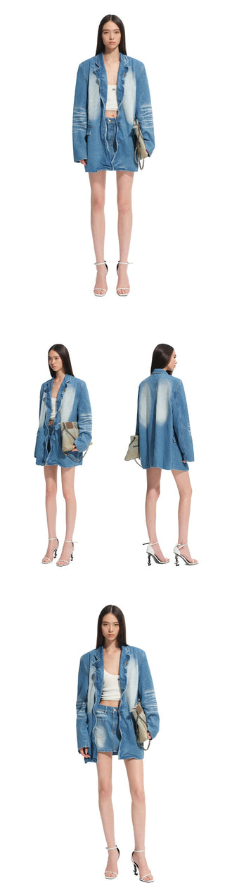 [NAWS] denim baggy coat