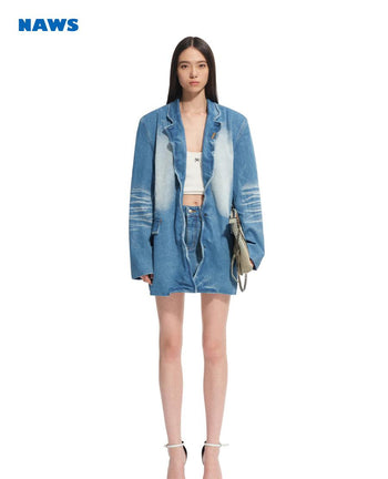 [NAWS] denim baggy coat