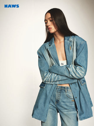 [NAWS] denim baggy coat