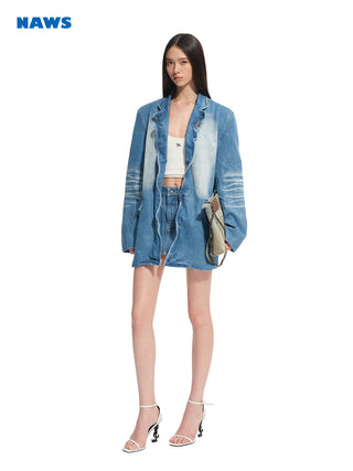 [NAWS] denim baggy coat