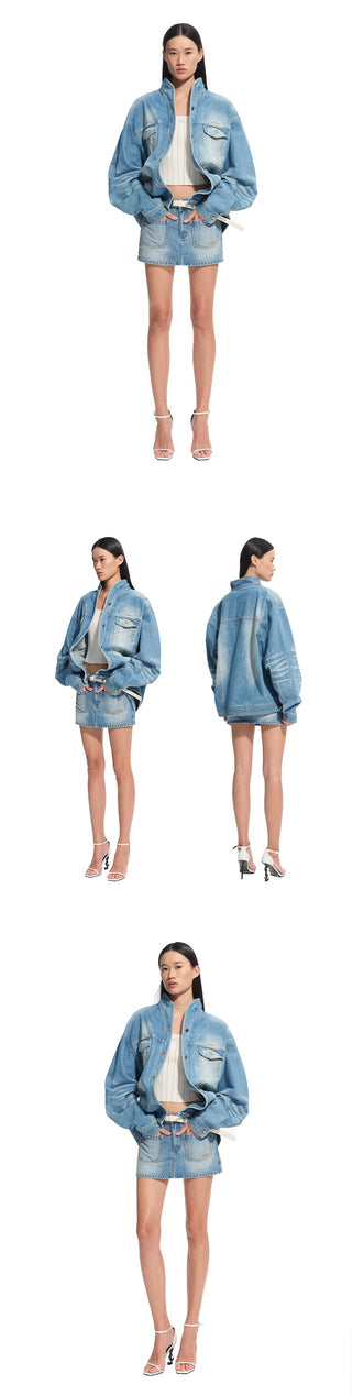 [NAWS] denim baggy coat