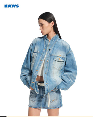 [NAWS] denim baggy coat