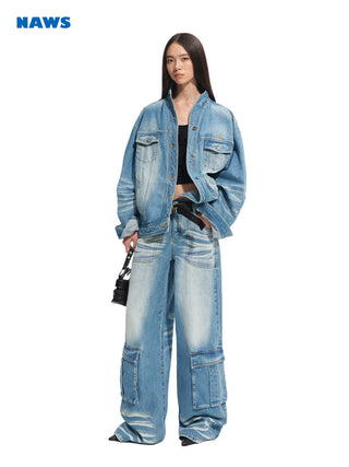 [NAWS] denim baggy coat