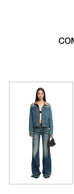 [NAWS] leather patchwork coat