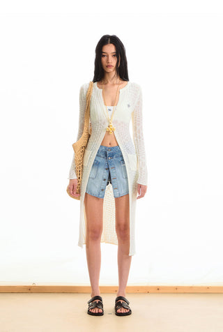 [NAWS] bandage denim skirt