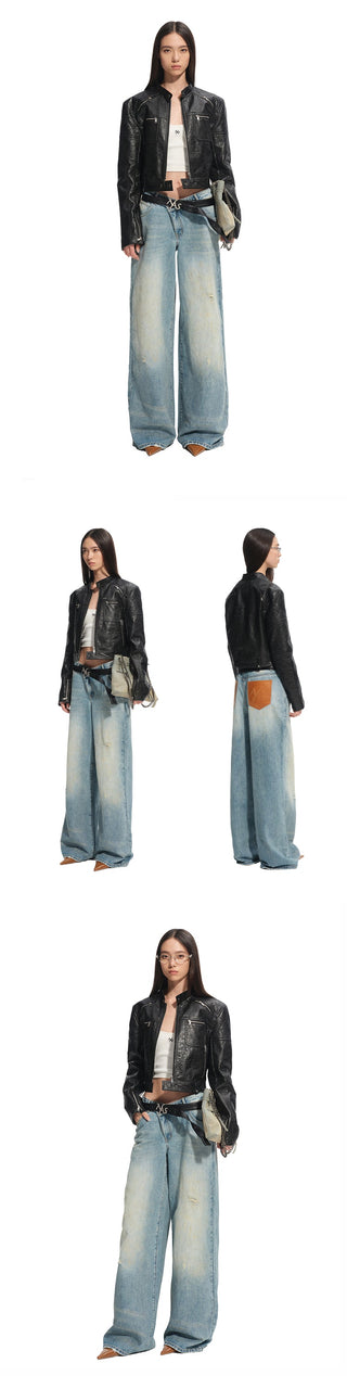 [NAWS] matte biker coat