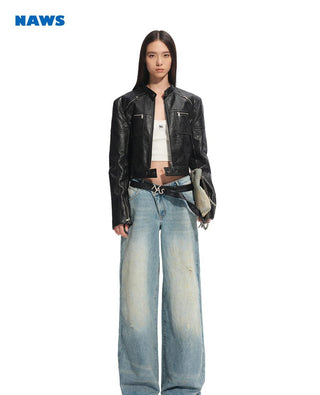 [NAWS] matte biker coat