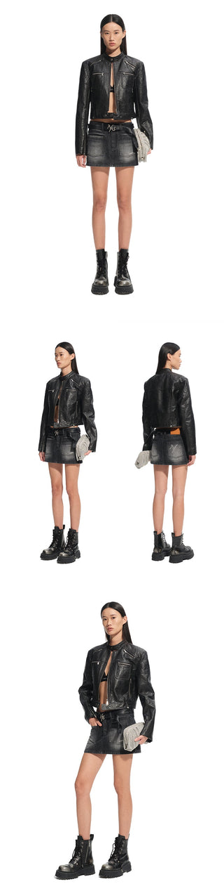 [NAWS] matte biker coat