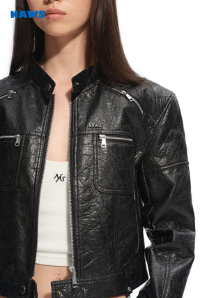 [NAWS] matte biker coat