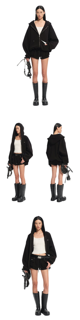 [NAWS] contrast hoodie top